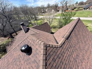 Completed roofing project showing quality workmanship