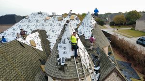 New roofing installation in progress showing quality materials